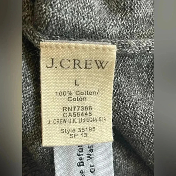 Men’s J. Crew V-Neck Cotton Sweater in Gray - Picture 8 of 11